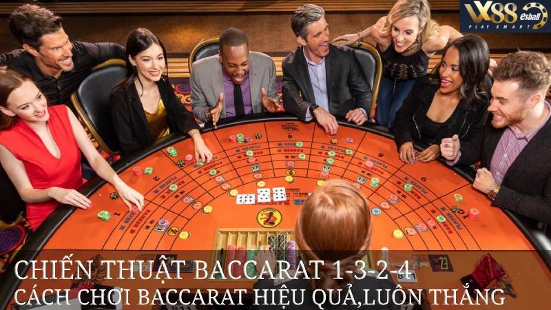 Cách chơi baccarat luôn thắng, chiến thuật chơi baccarat 1-3-2-4 hiệu quả