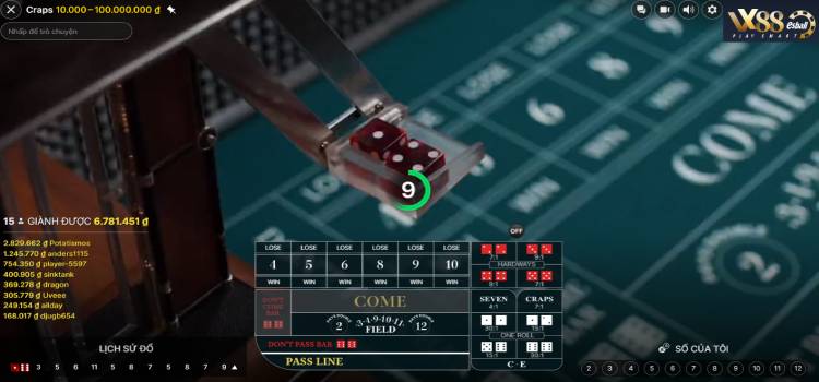 Luật Chơi Evolution Live Craps Casino Game