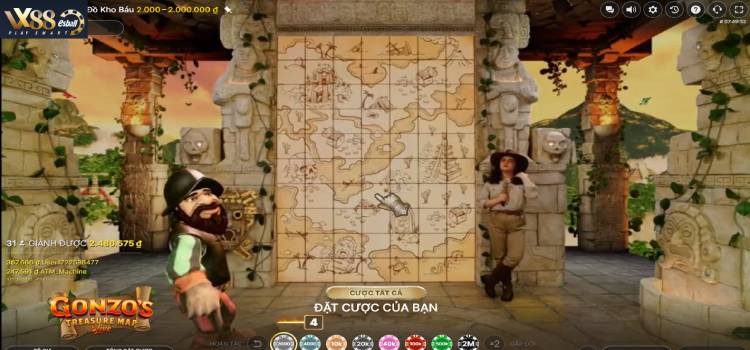 Luật Chơi EVO Gonzo's Treasure Map Live