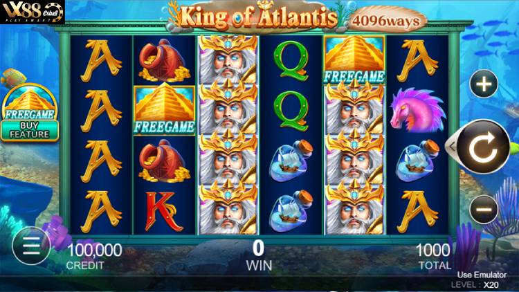 CQ9 King Of Atlantis Slot Game - Giao diện và chủ đề trò chơi