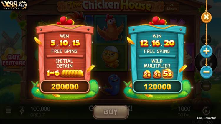 CQ9 The Chicken House Slot Game – Tính năng mua
