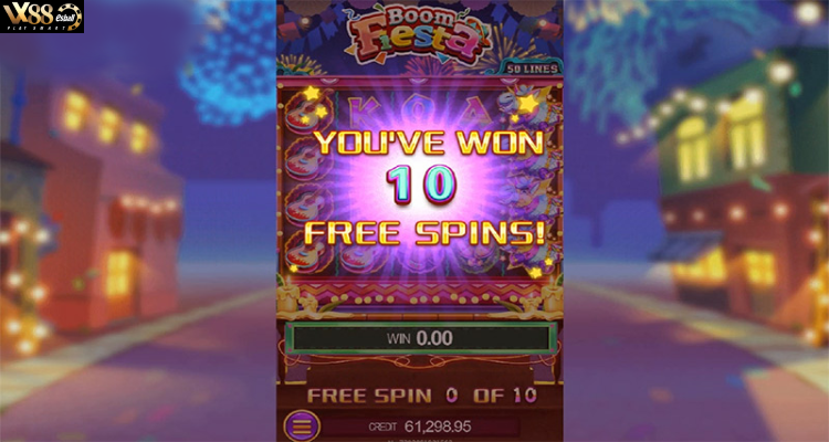 JDB Boom Fiesta Slot Game,Free Spin Bonus