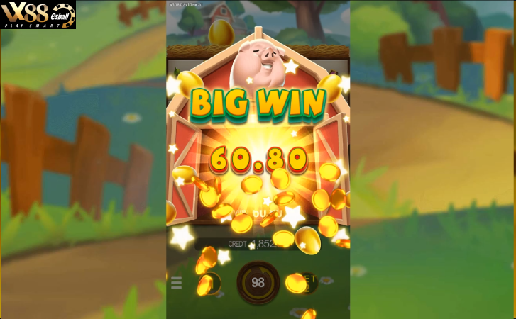 JDB CooCoo Farm Slot Game Big Win 60.80