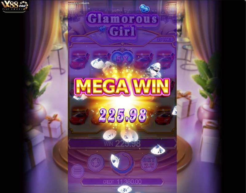 JDB Glamorous Girl Slot Game Mega Win