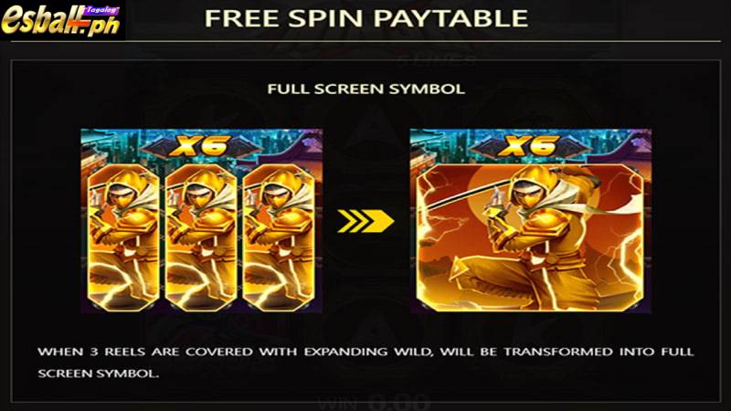 JDB NinjaX Slot Game - Bảng Tính Thưởng Free Spin