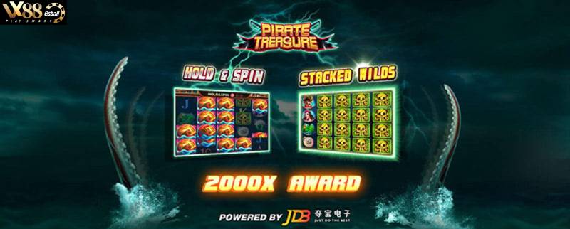 Nổ Hũ Pirate Treasure, JDB Slot Game Thưởng Khủng Đến X2000