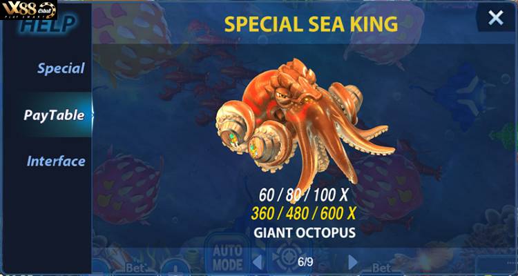 JILI All Star Fishing Game - Bạch tuộc khổng lồ có tỉ lệ trúng thưởng từ X60~X600