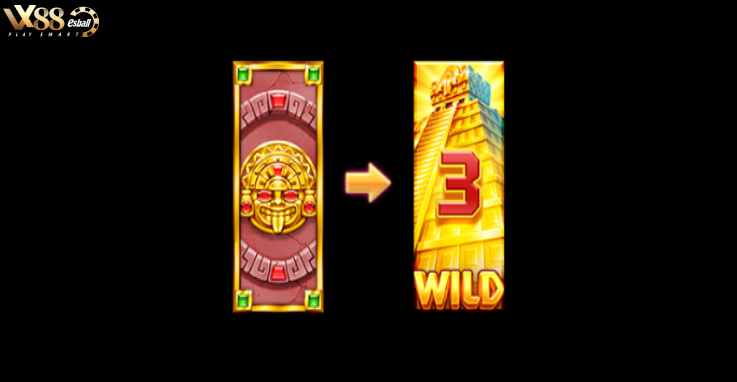JILI Aztec Priestes Slot Game - Biểu tượng Wild khung vàng