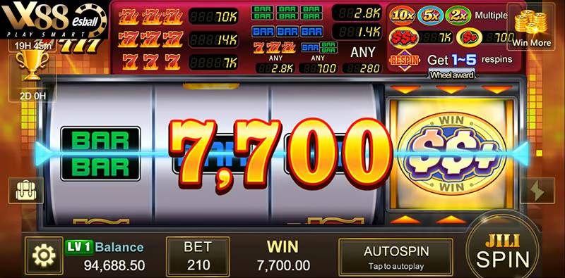 JILI Crazy 777 Slot Game Mega Win 7700