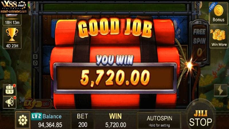 JILI Gold Rush Slot Game Big Win 5720