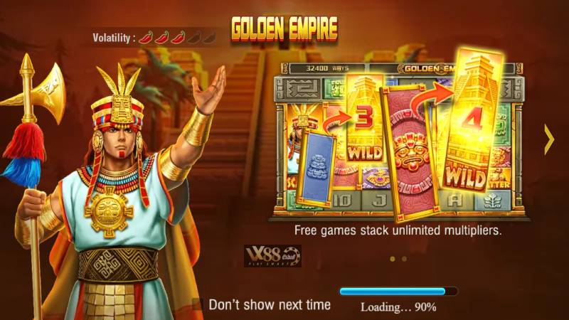 Slot Game có High RTP & Mức Dao Động Trung Bình - No. 6: JILI Golden Empire Slot Game