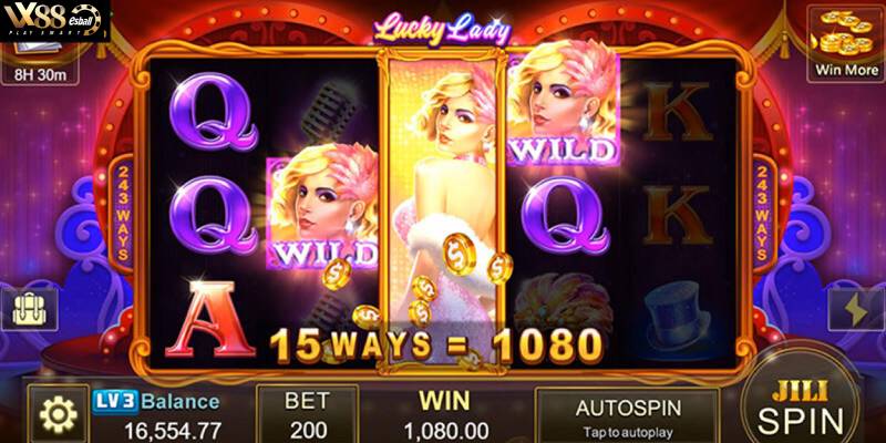 JILI Lucky Lady Slot Game - Khung vàng mở rộng