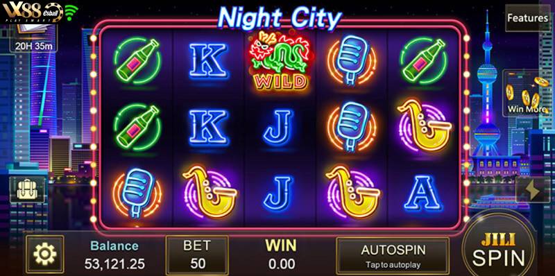 Slot Game có High RTP & Mức Dao Động Trung Bình - No. 4: JILI Night City Slot Game