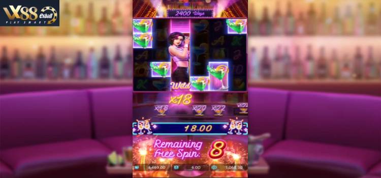 PG Cocktail Nights Slot Game - Tính Năng Free Spin Vòng Quay Miễn Phí