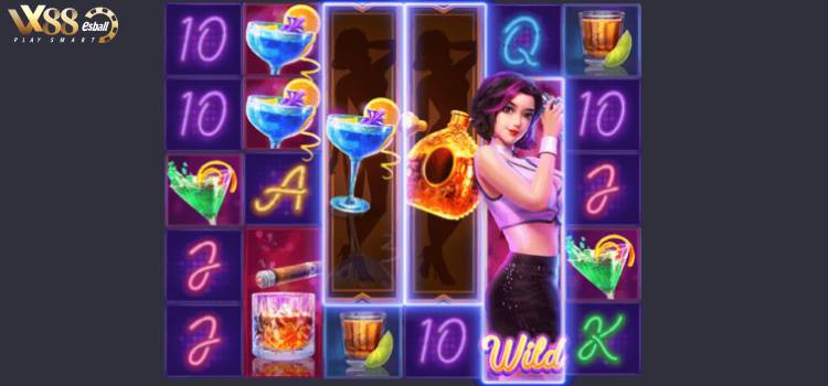 PG Cocktail Nights Slot Game – Biểu Tượng WILD Hiện Hoạt
