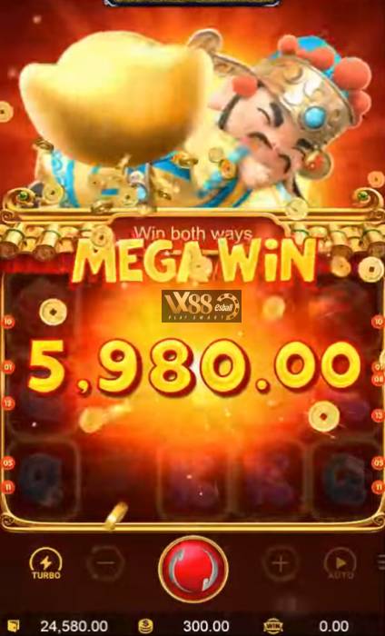 Fortune Gods Slot Game MEGA WIN 5,980