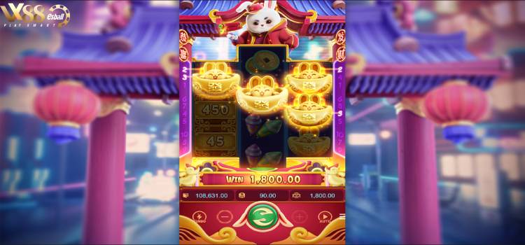 Fortune Rabbit PG slot demo: biểu tượng Thỏi vàng Kim Nguyên Bảo trúng thưởng